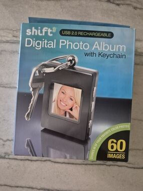 USB Rechargeable Black Digital Photo Album Keychain